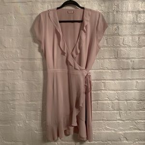 Aritzia Light Pink Wrap Dress